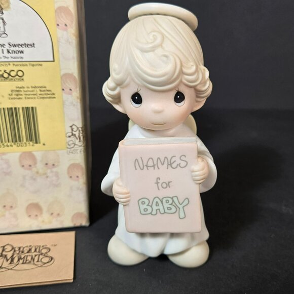 Precious Moments Other - Precious Moments 1989 Porcelain Figurine Names Baby Jesus Sweetest Name I Know